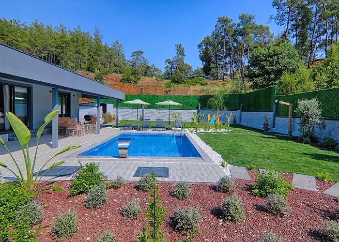 Villa Luxury Detached With Large Garden And Private Pool In Goecek Inlice Fethiye